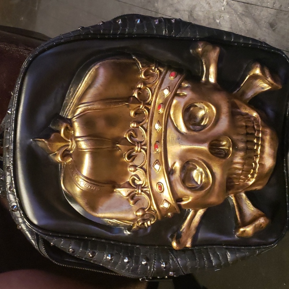 Black and Gold skull backpack